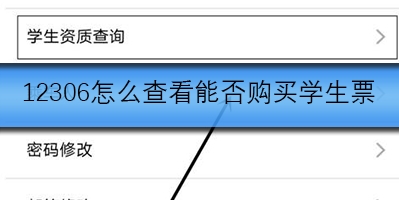 12306怎么查看能否购买学生票
