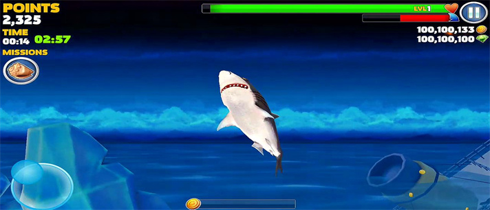 休闲鲨鱼小游戏
